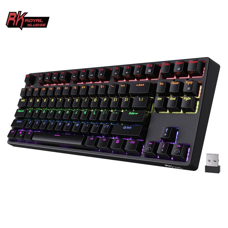 ✅&RK ROYAL KLUDGE RK87 Sink87G 87 Key 80% RGB Mechanical Keyboard 2.4G Wireless Bluetooth Tenkeyless