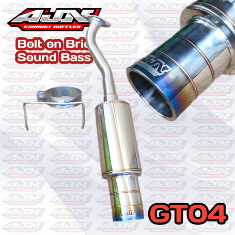 AJN GT04 knalpot bolt on mobil Brio