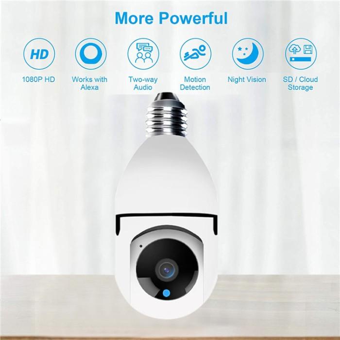 TERLARIS IP CAMERA CCTV BULB WIFI APP V380 PANORAMIC/KAMERA IP BOHLAM 360 EYES