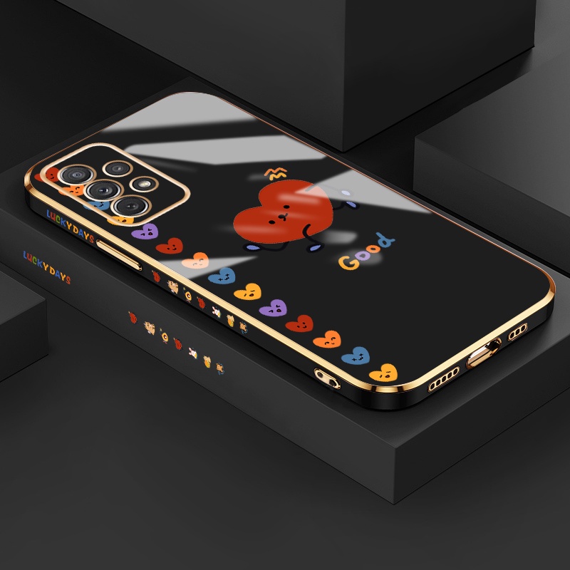 Casing Ponsel untuk Samsung A72 5G A71 A70 A70s Case sarung HP desain baru tepi samping kotak pola k