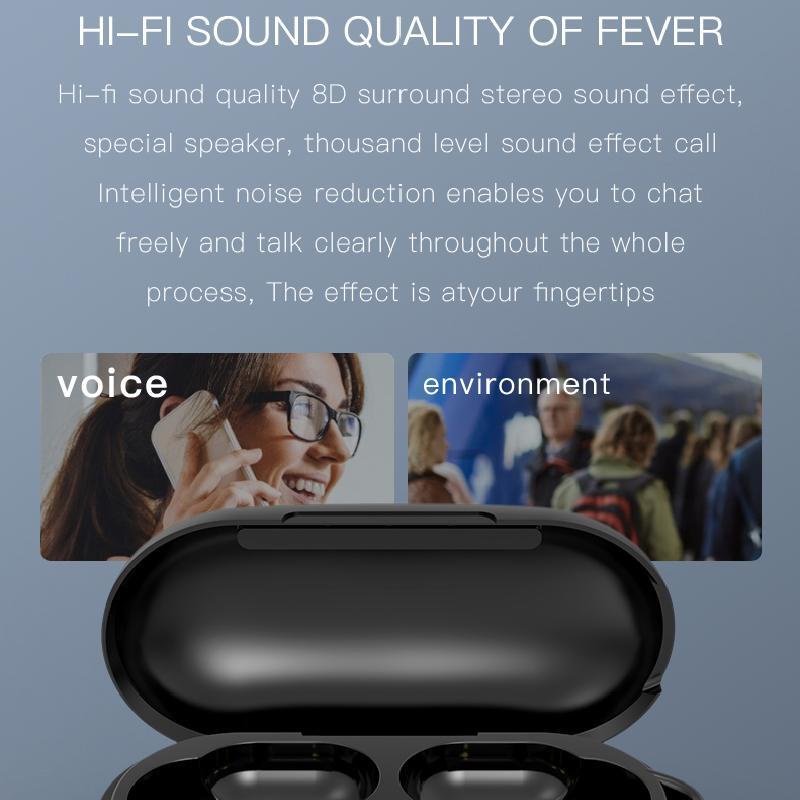 Invisible Wireless Earphone Bluetooth Earbuds Wireless Headphones Headset High performance 5.0 Lossless noise reduction Bluetooth Waterproof - H6(COD)