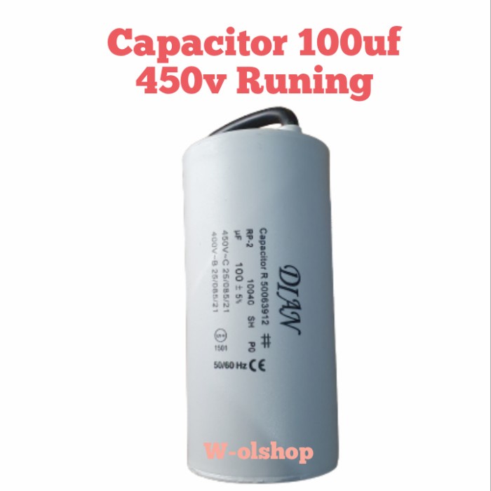 Terlaris Kapasitor 100Uf 450V/Capacitor 100Uf Bulat/Dian