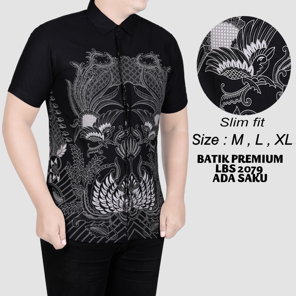 KEMEJA BATIK PRIA SLIM FIT BAJU BATIK PRIA SLIM FIT PREMIUM LBS2079