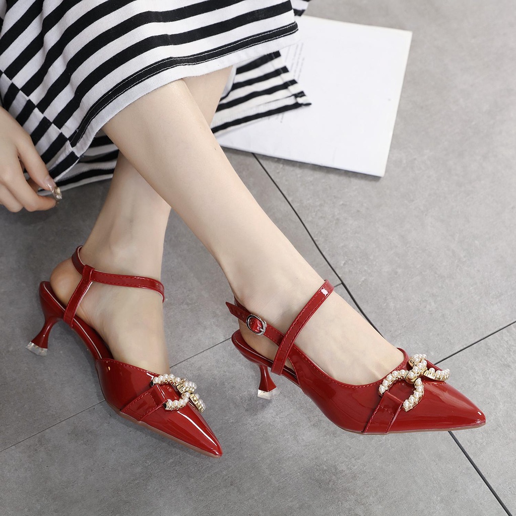 GSW Sepatu high heels wanita import Heels pesta wanita ( AA01 ) Heels 6cm wanita Sepatu kerja wanita import