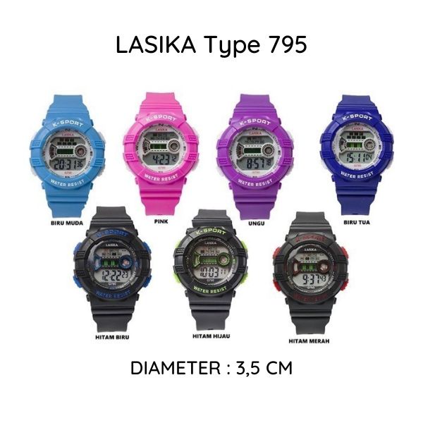 LASIKA NEW Jam Tangan Anak TK SD SMP Anti Air Bisa Berenang Free Box