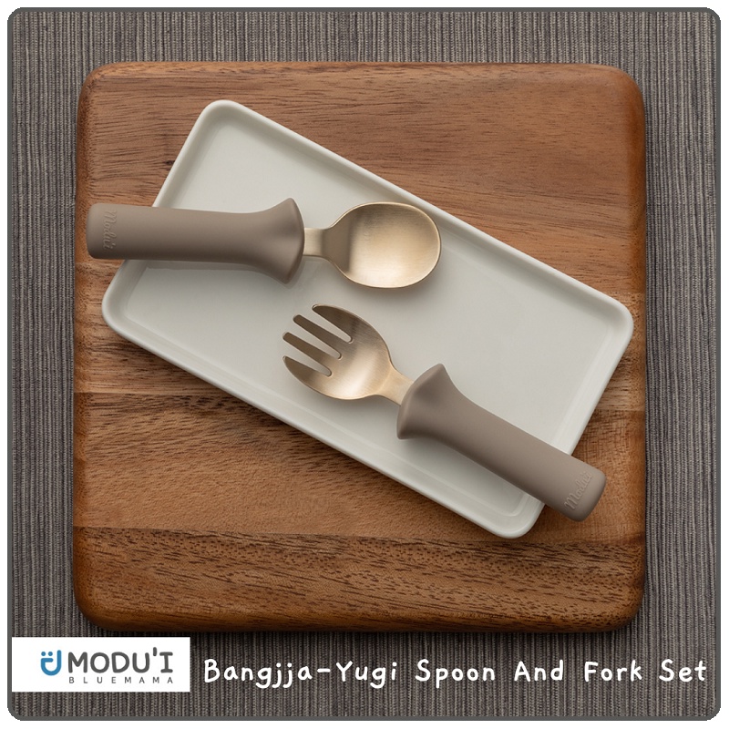 Modui Bangjja-Yugi Spoon And Fork Set | Sendok Makan Anak