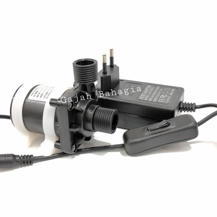 POMPA CELUP DC 12V SUBMERSIBLE PUMP 12 VOLT PAKET ADAPTOR 12V