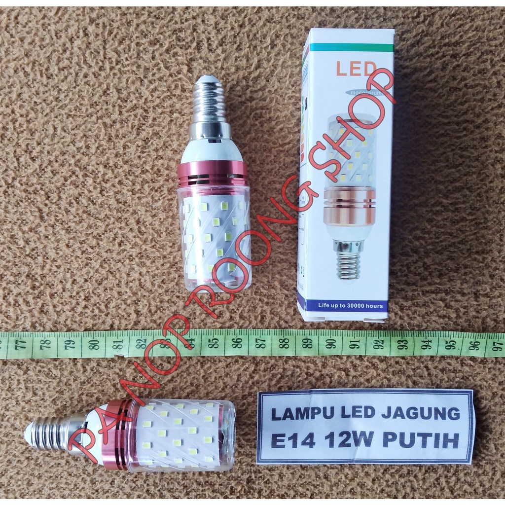 LAMPU LED JAGUNG E14 12W PUTIH