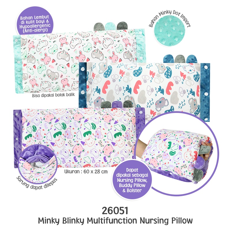 Kiddy Bantal Minky Blinky Multifunction Nursing Baby Pillow / 26051