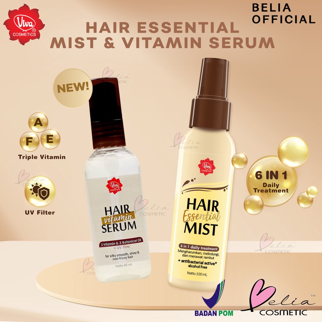 ❤ BELIA ❤ VIVA Hair Essential Mist 6 in 1 hair treatment | Perawatan Rambut | Hair Mist | BPOM