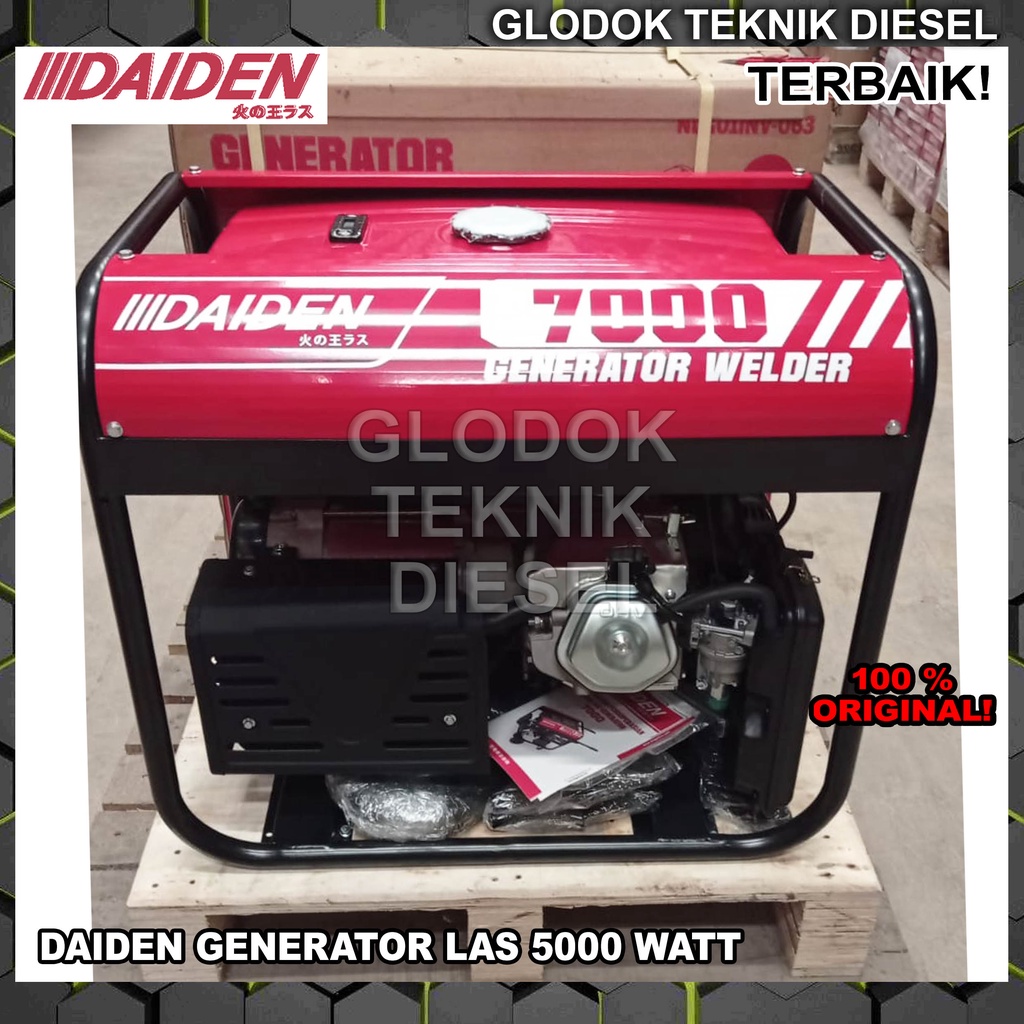 Daiden Genset Las Generator Welder Type 7000 5000 WATT Bensin ORIGINAL