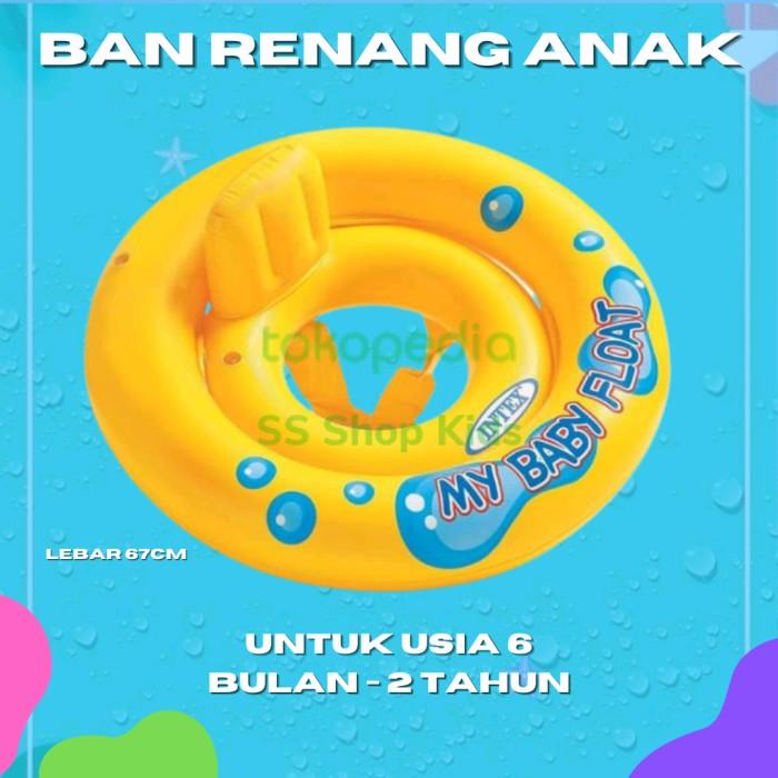 Pelampung Ban Renang Kuning Bulat Anak Bayi Intex My Baby Float 59574