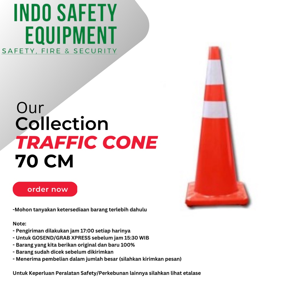 Traffic Cone 70cm Base Orange