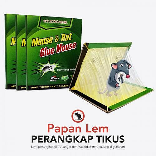 Hope Store - [GRATIS 1PCS RACUN TIKUS MAOWANG] New Import Lem Tikus Mouse Glue Cap Gajah Model Papan Super Ampuh