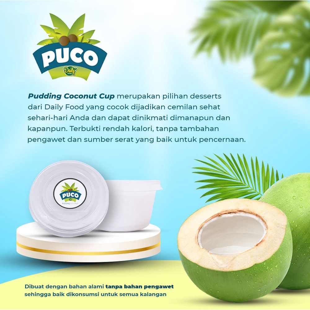 PUDING KELAPA ASLI PUCO CUP PUDDING COCONUT DAILYFOOD KEMASAN CUP