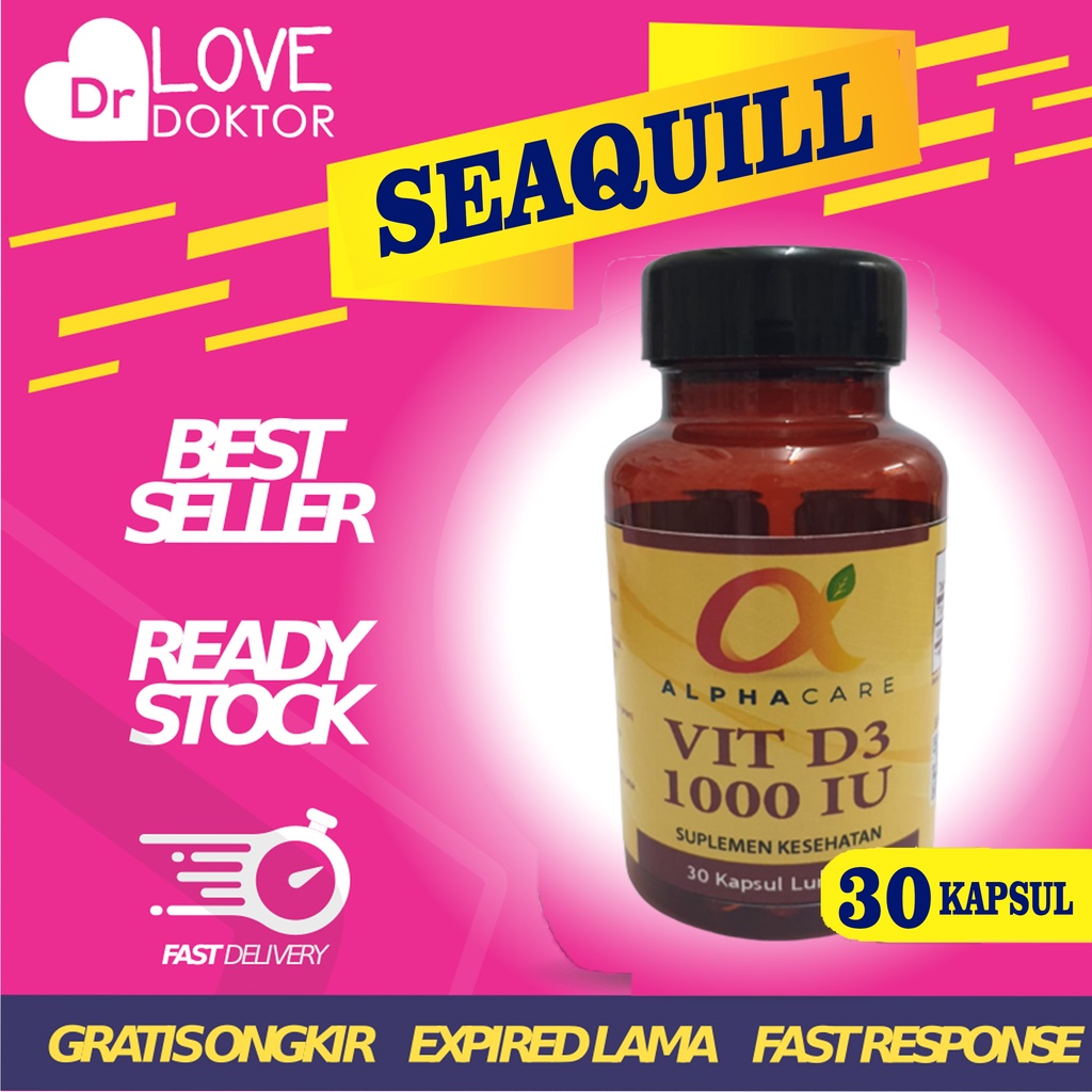 ALPHACARE ALPHA CARE VITAMIN D3 1000 IU MEMENUHI KEBUTUHAN VITAMIN VIT D IMUN DAYA TAHAN TUBUH 30 KA