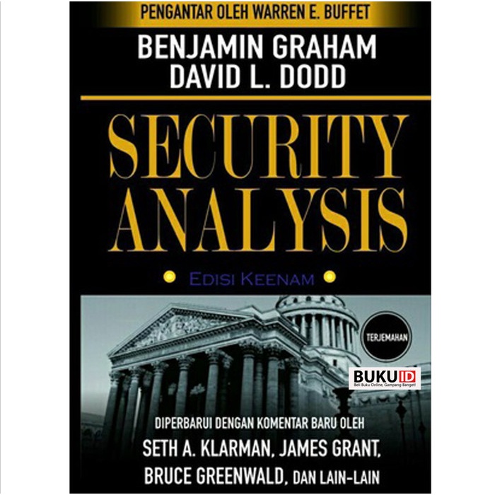 Terlaris Manage Buku Security Analysis: Sixth Edition By Benjam Graham - Terjemahan