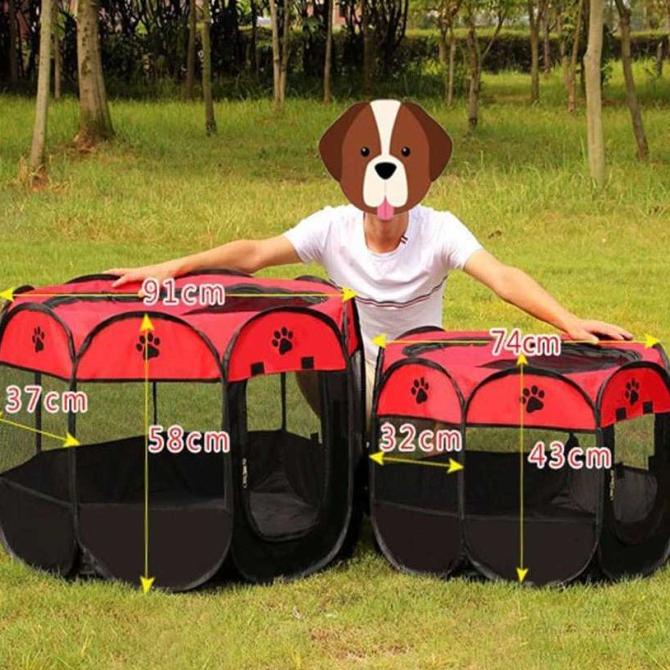Kandang Lipat Pagar anjing kucing Portabel Tenda Rumah hewan Portable