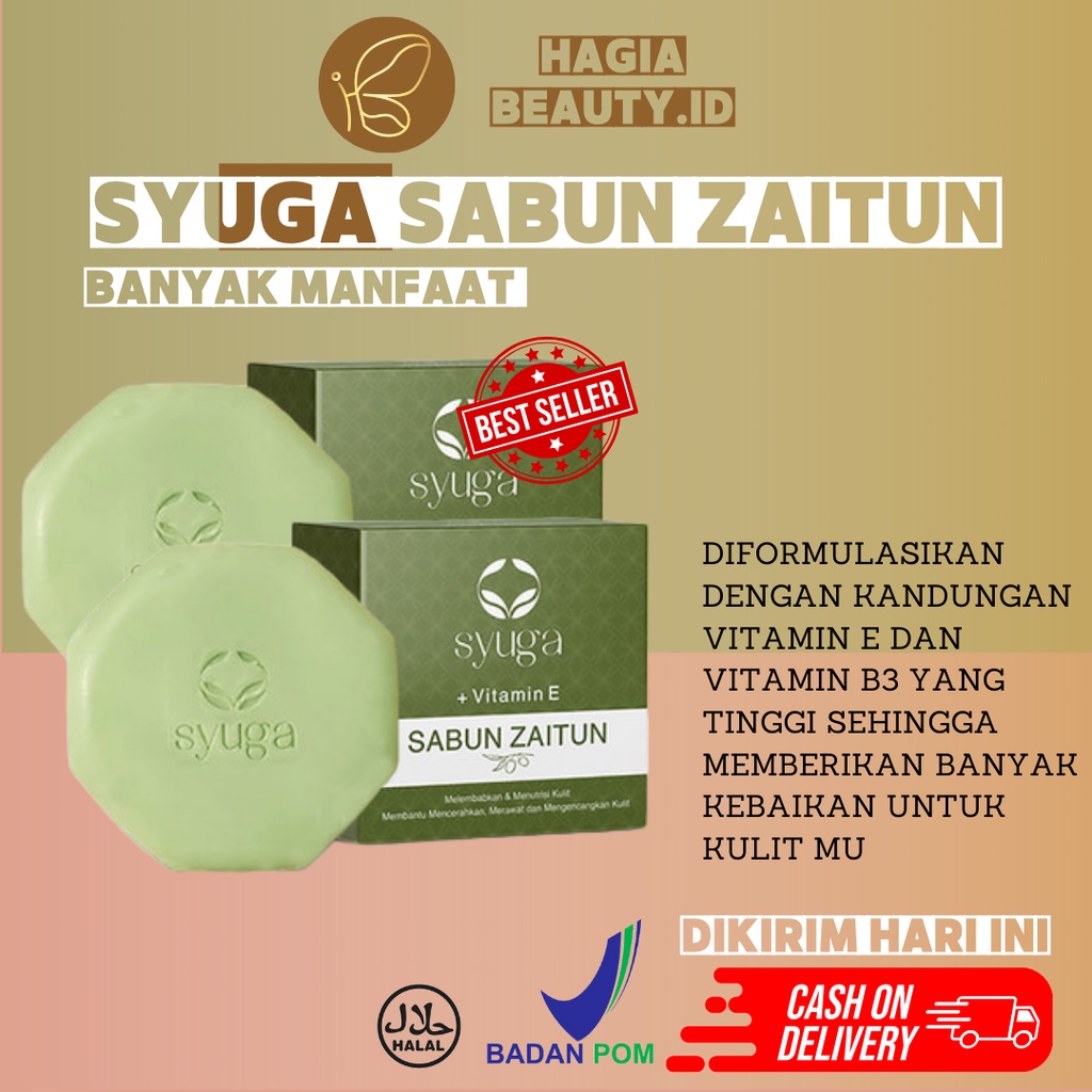 BISA COD - SABUN ZAITUN SYUGA HERBAL UNTUK MENCERAHKAN dan MELEMBABKAN