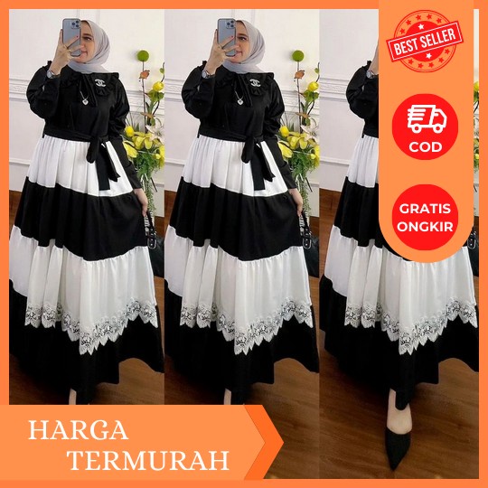 Gamis Crinkle Airflow-Gamis Wanita Airflow Basic Dress/Gamis Wanita Model Terbaru 2023 Gamis Terbaru