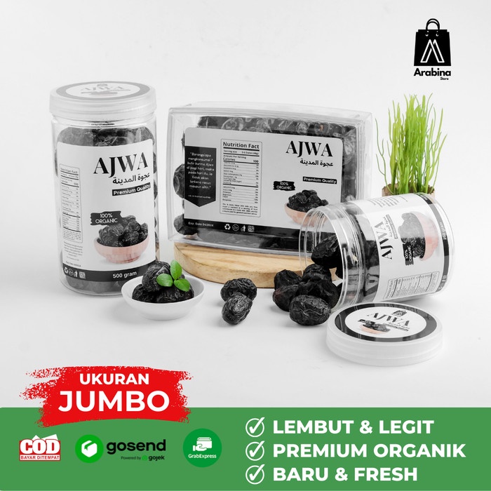 

kurma ajwa qurma nabi al madinah jumbo premium original 500gr 1kg