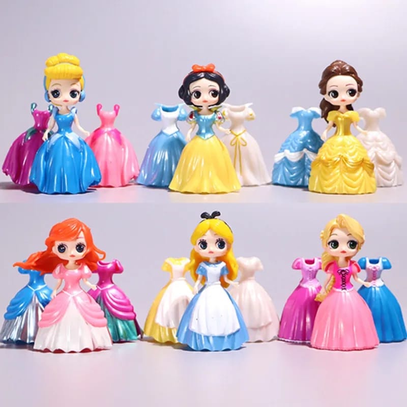 Princess disney ganti baju changing change dress mainan dresses tiana aurora anna ana elsa sofia amber gaun