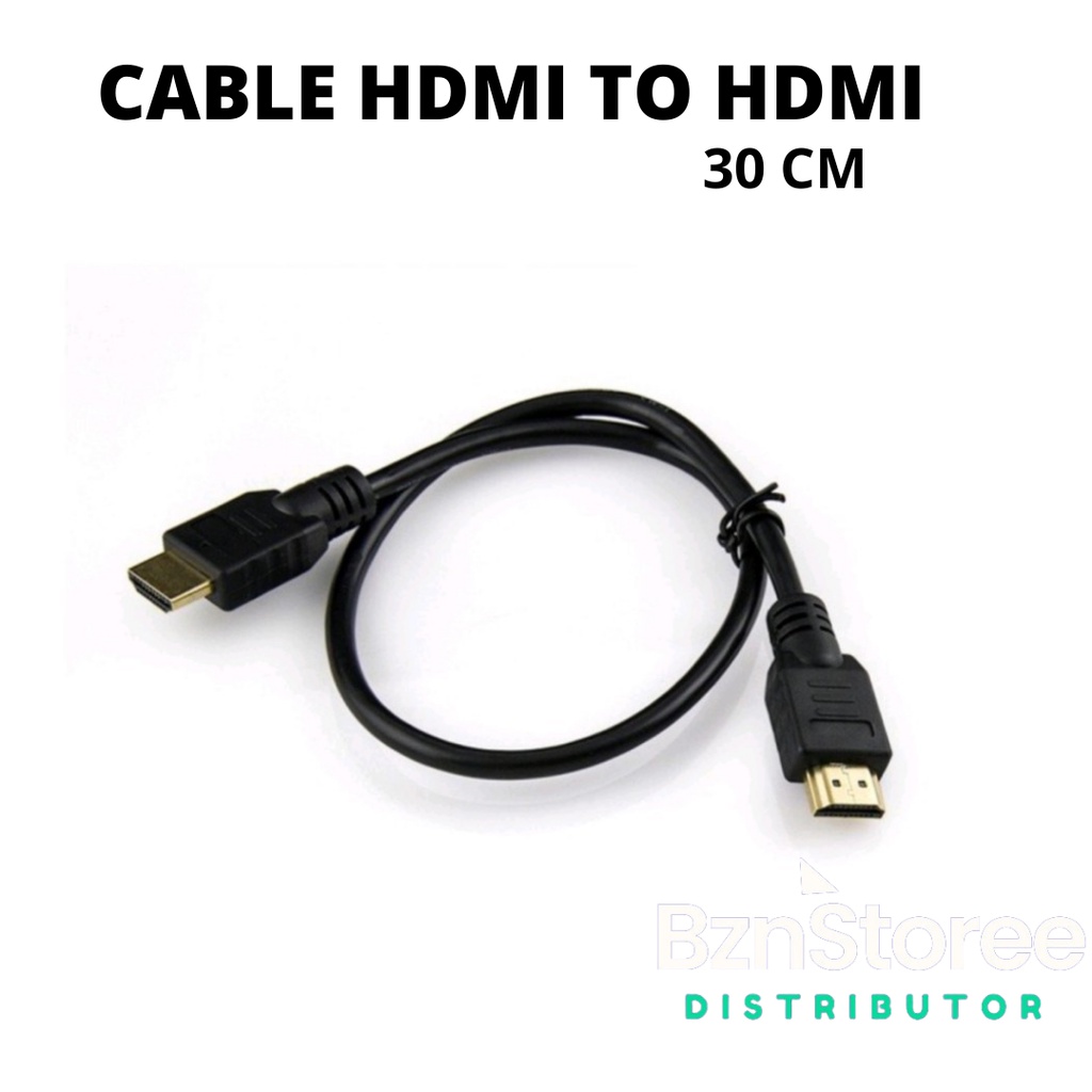 KABEL HDMI PENDEK / KABEL HDMI HITAM 30CM / KABEL HDMI TO HDMI /  MURAH HITAM STANDARD KUALITAS / Ka