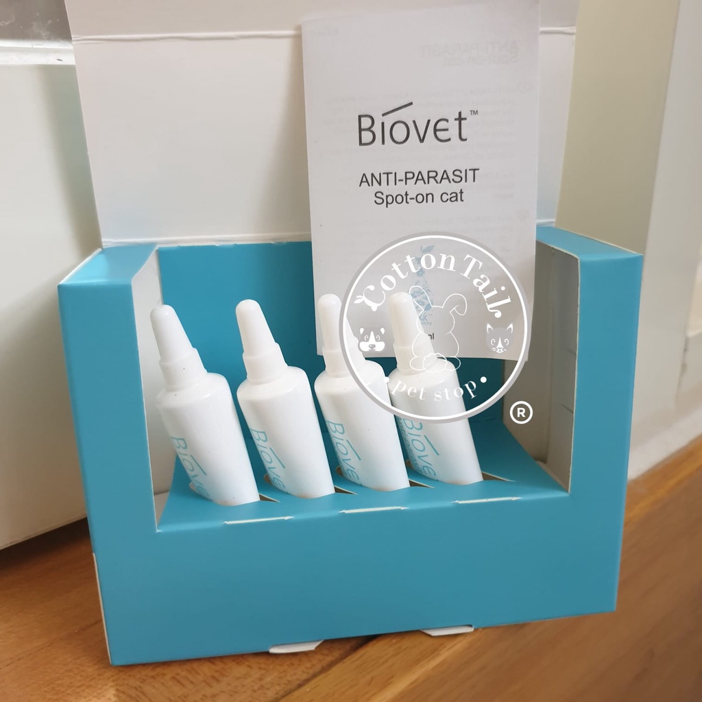 BIOVET Anti Parasit Import Quality - Obat Anti Fleas, Ticks &amp; Mites / Obat Kutu &amp; Jamur Hewan Kucing Kualitas Impor Aman Efektif Tidak Bau - Melindungi Dari Parasit