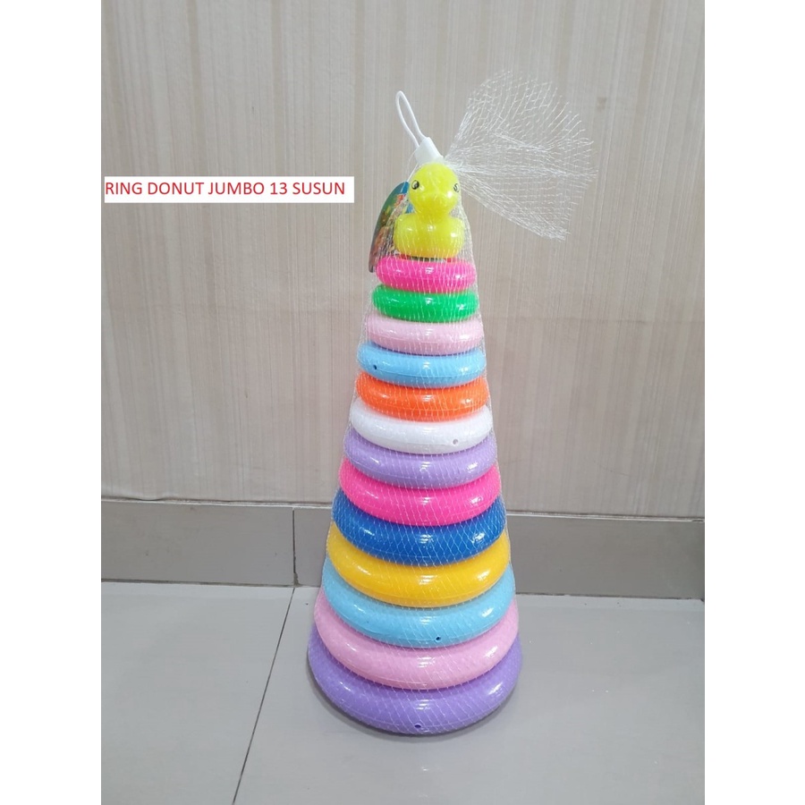 MAINAN Anak Ring Donut Bebek Super Jumbo 13 Susun Kualitas Premium