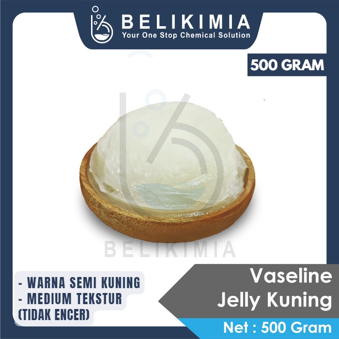 Vaseline Jelly Kuning 500 Gram / Vaseline Bahan Baku Pomade / Petroleum Jelly