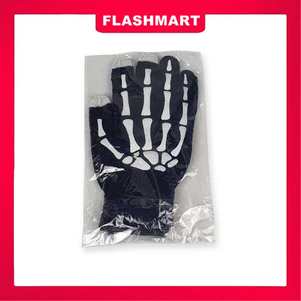 Murah Lebay Flashmart Sarung Tangan Touch Glove Skeleton Design - YN1168