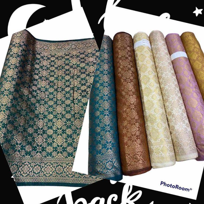 ORIGINAL% (COD) Bahan kain songket palembang/ songket semi palembang/ bawahan songket mewah/songket 