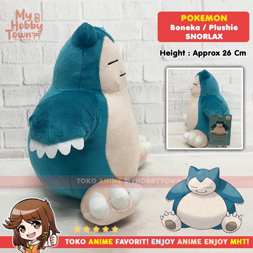 Boneka Anime Karakter Pokemon Snorlax Pocket Monster Plushie Doll