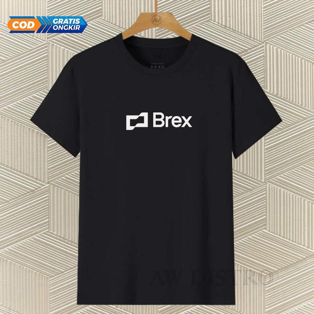 COD Baju Kaos Distro Brex Text Putih Premium Quality Lengan Pendek