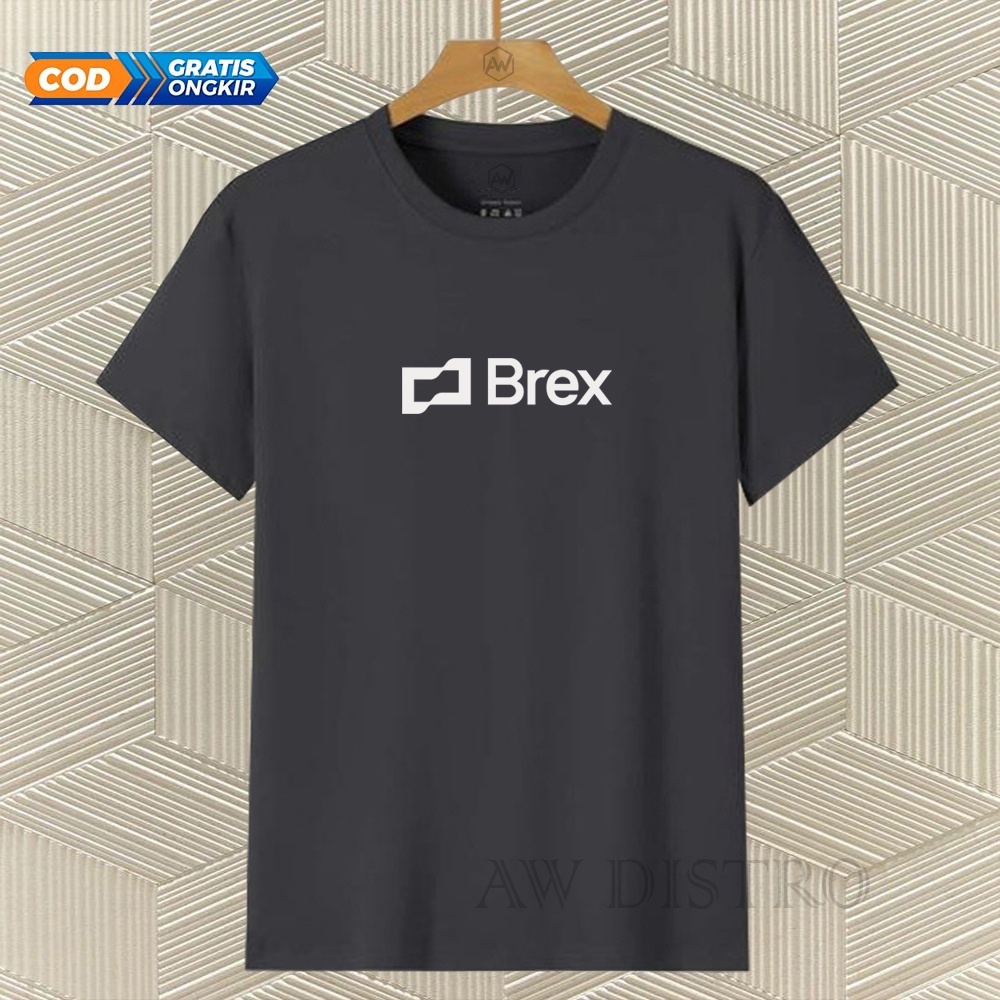 COD Baju Kaos Distro Brex Text Putih Premium Quality Lengan Pendek