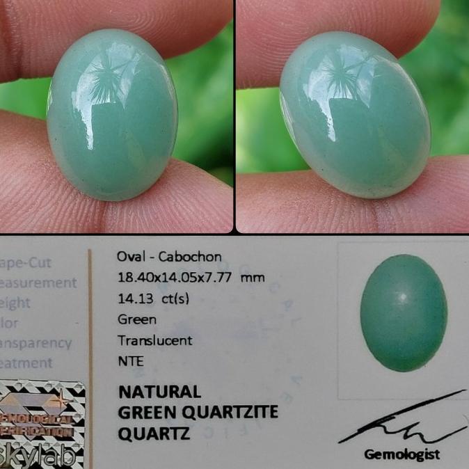 Batu Giok Hijau Natural Green Aventurin Quartz
