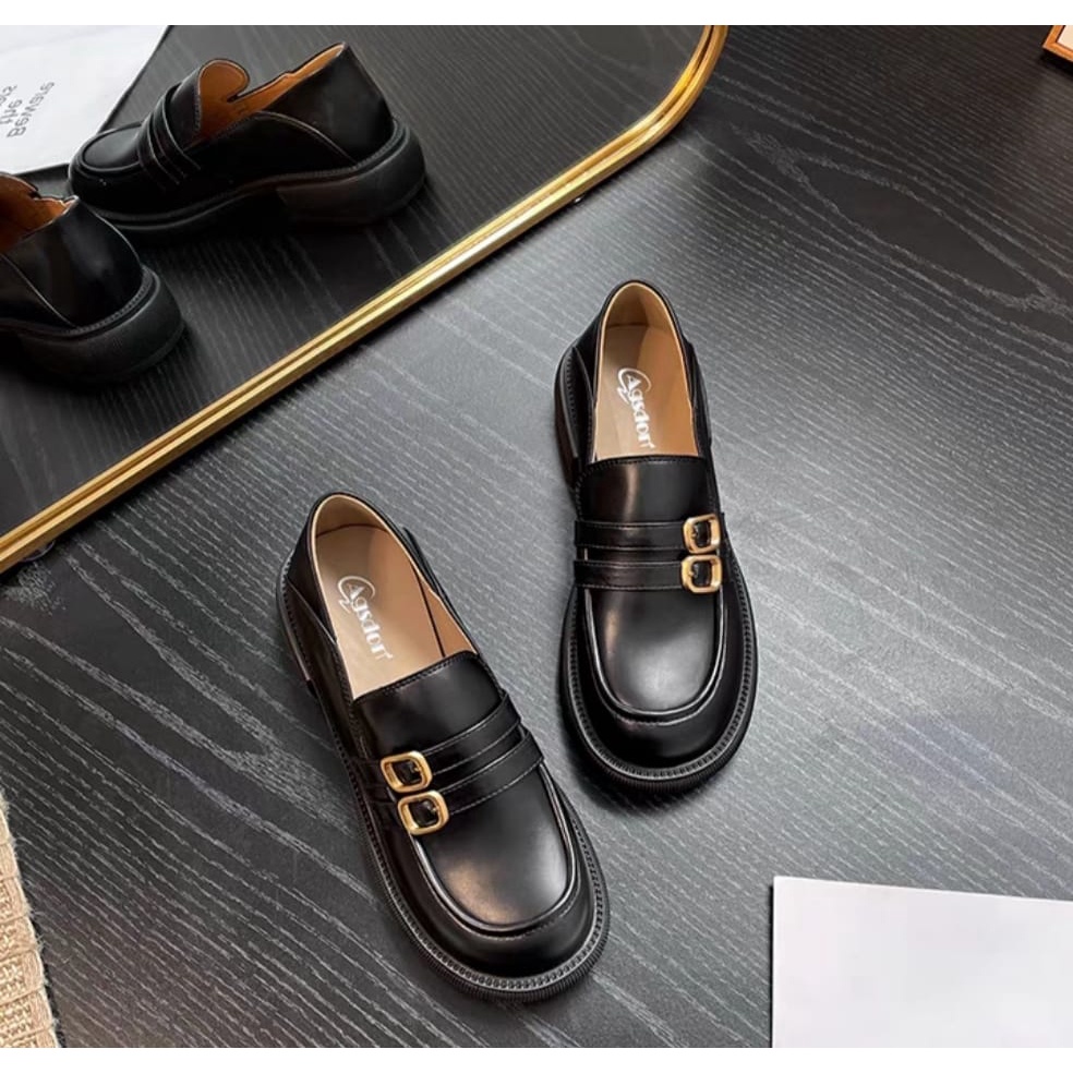 Sepatu Wanita Loafers Docmart / Sepatu Kerja Slip On Korea Harazuka GPR 277