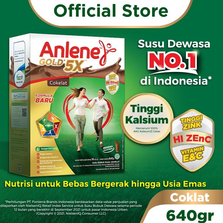 

Free Ongkir Anlene Gold 5X Susu Bubuk Dewasa Cokelat 640g - Nutrisi Tinggi Kalsium Untuk Tulang, Sendi, dan Otot