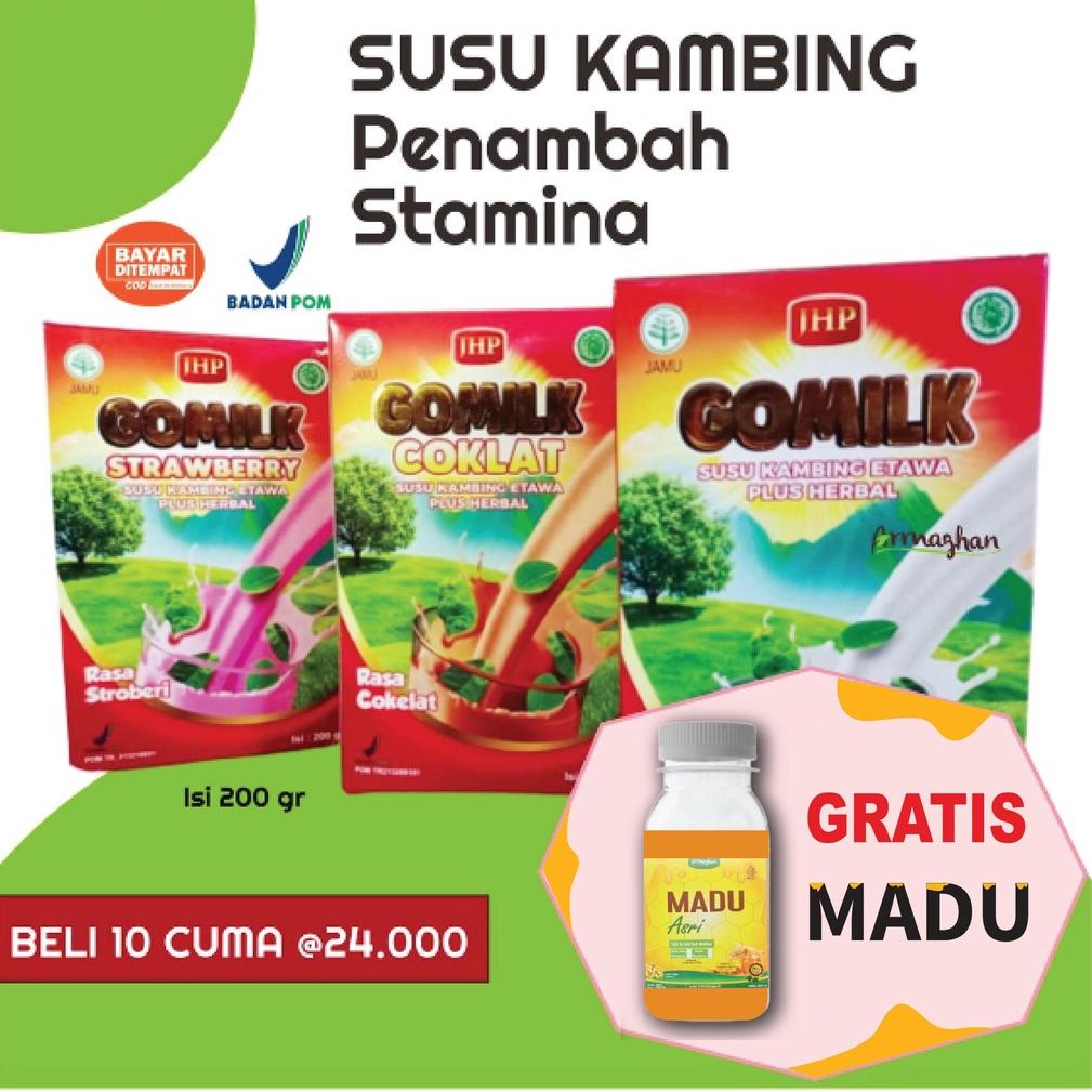 

8.8 [ BISA COD + GARANSI ] [ BELI 1 GRATIS JAHE ] [ BELI 3 GRATIS MADU ] Gomilk Susu Kambing Etawa Plus Herbal Penambah Nafsu Makan Anak 200 gr