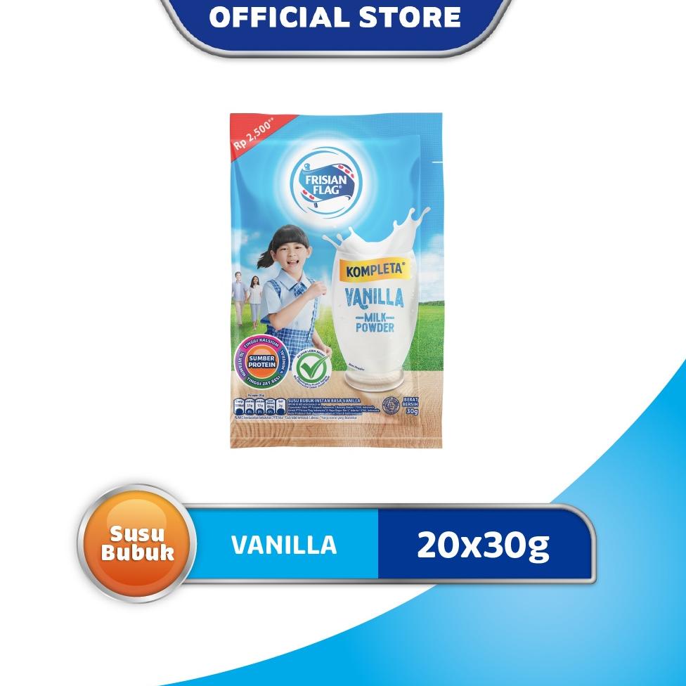 

Terlaku... Susu Bubuk Frisian Flag KOMPLETA Rasa Vanila Sachet 10 x 30 gr x2