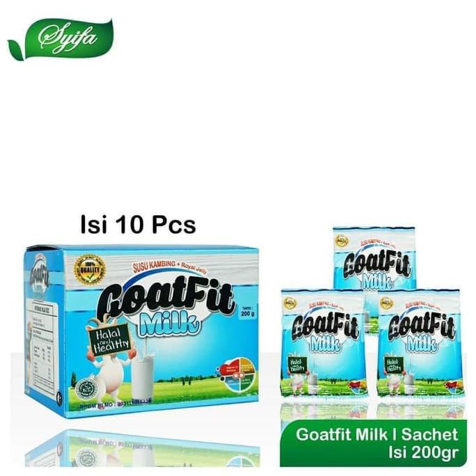 

Free Ongkir/ Susu Goatfit Milk plus Royal jelly | Susu Kambing Original isi 10 Sachet