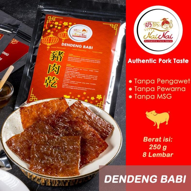 

Dijamin Ori>/ Dendeng Babi / Bakkwa / Pork Jerky (250 gram - 8 lembar) - Nai Nai