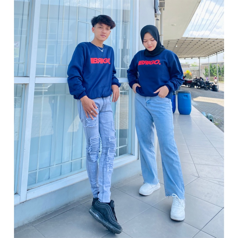 BRIGO Sweatshirt  Sablon Karet Timbul II Sweater Crewneck BRIGO Fleece Cotton 280 M-XXL (Pria &amp; Wanita)