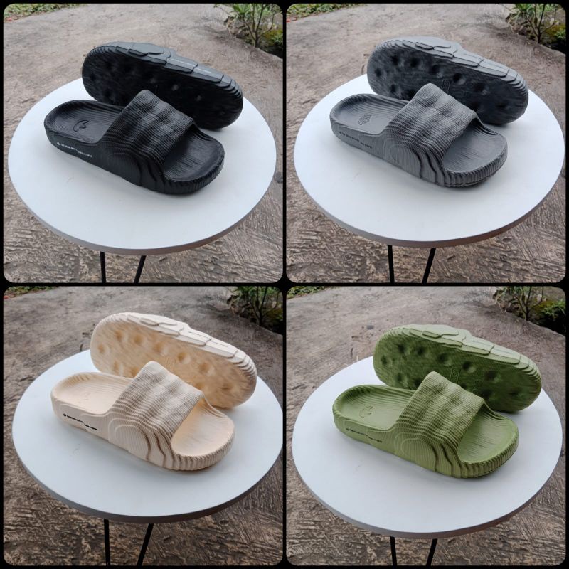 sandal Adidas terbaru/sandal pria terbaru/sandal karet/sandal slide/sandal flat pria/sandal slide Ad