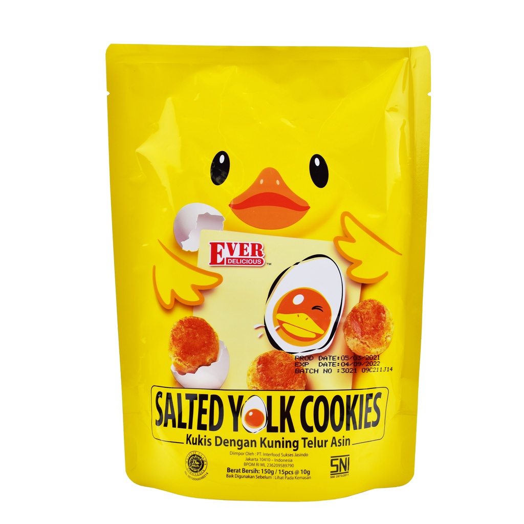 

BISKUIT KUKIS EVER DELICIOUS TELUR ASIN SALTED EGG YOLK COOKIES 150 GR