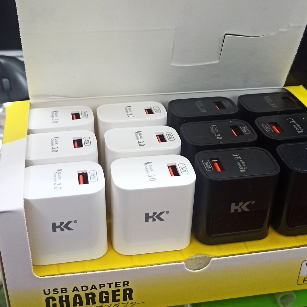 ADAPTOR CHARGER KEPALA CHARGER HK TC-D33 15 WATT 3A QUALCOMM QUICK CHARGER 3.0 FAST CHARGING