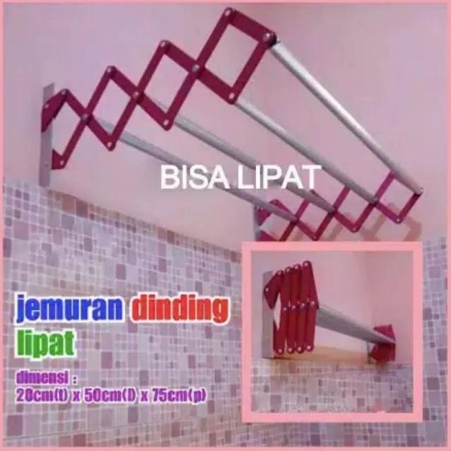 Bayar Cod / Jemuran Dinding Lipat Fleksibel Jemuran Portable Sudut