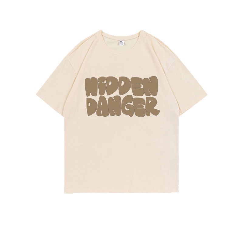 baju atasan wanita kekinian lengan pendek oversize letter motif printed t-shirt import korean style kaos cream ootd