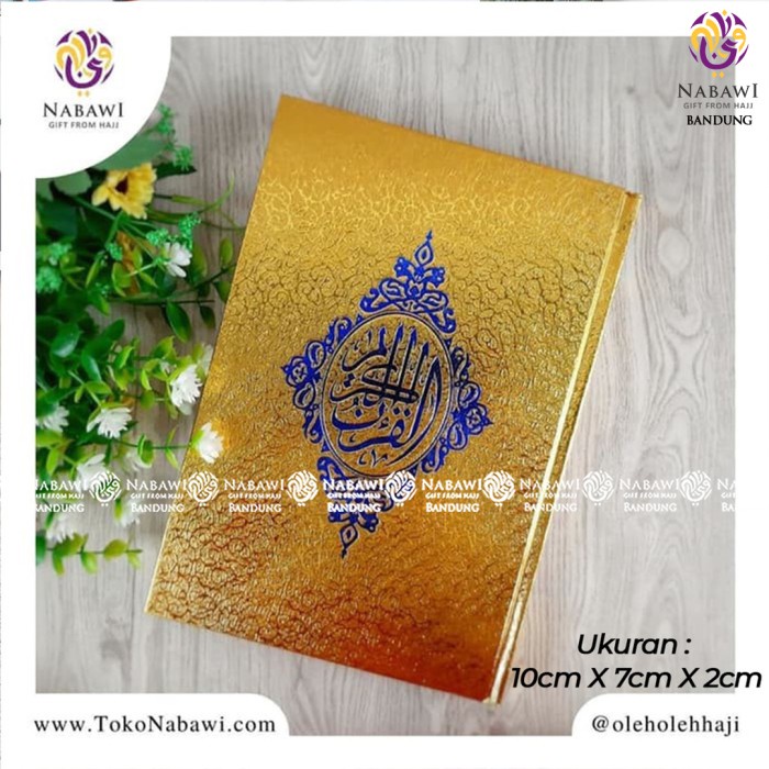 

AL QURAN COVER EMAS UKURAN A5 / AL QURAN MUSHAF TANGGUNG/ BANDUNG KUALITAS BERKELAS