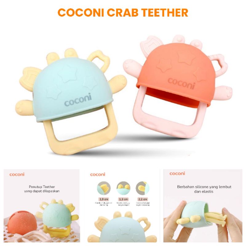 Coconi Bracelet Crab Teether / Gigitan Gelang Bayi Kepiting